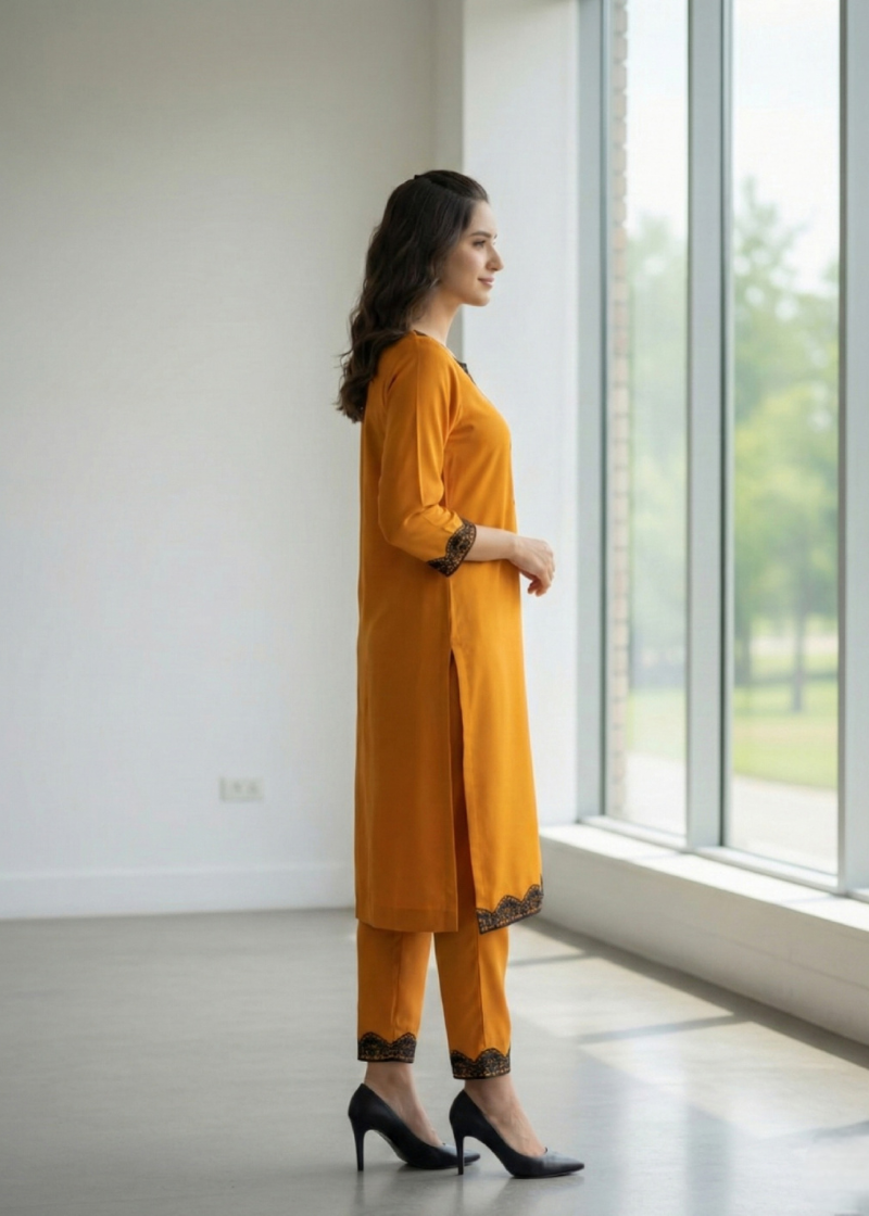 New Exclusive Plain dhanak orange article| Tooba Noor