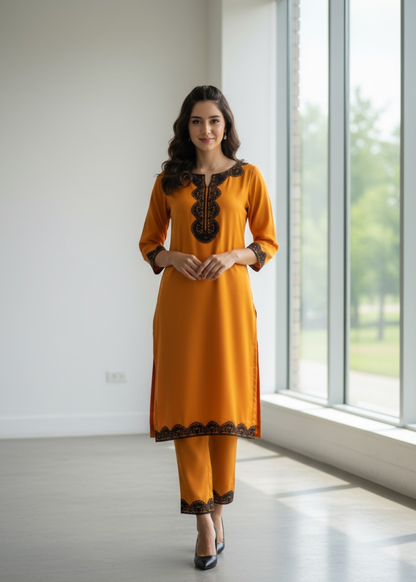 New Exclusive Plain dhanak orange article| Tooba Noor