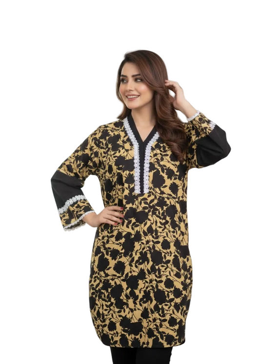 New Exclusive Stone linen black article| Tooba Noor