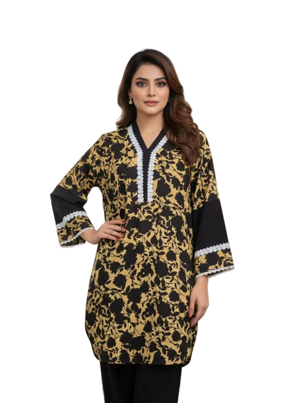 New Exclusive Stone linen black article| Tooba Noor