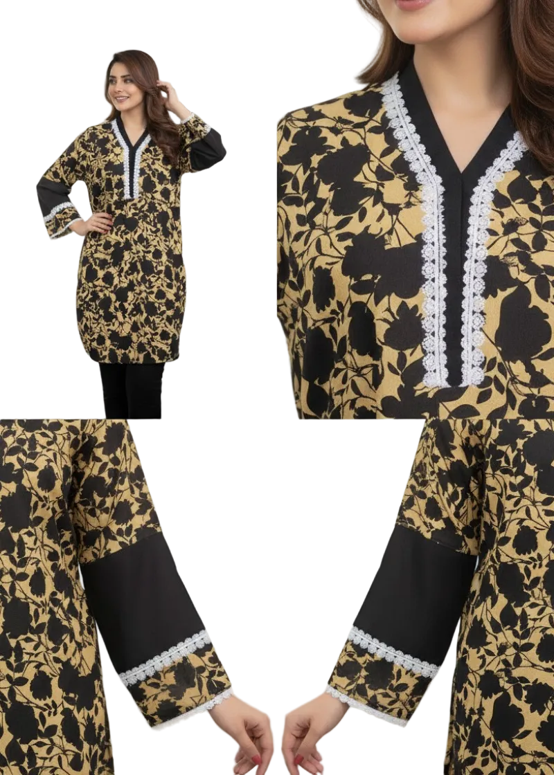 New Exclusive Stone linen black article| Tooba Noor